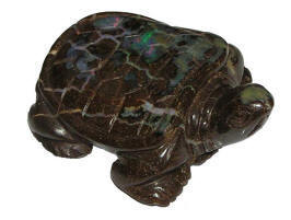 Carving of a Tortoise in Opal and Potch.