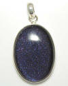 Oval Blue Goldstone pendant.
