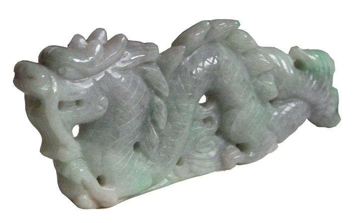 Carving of a chinese dragon in Jade.