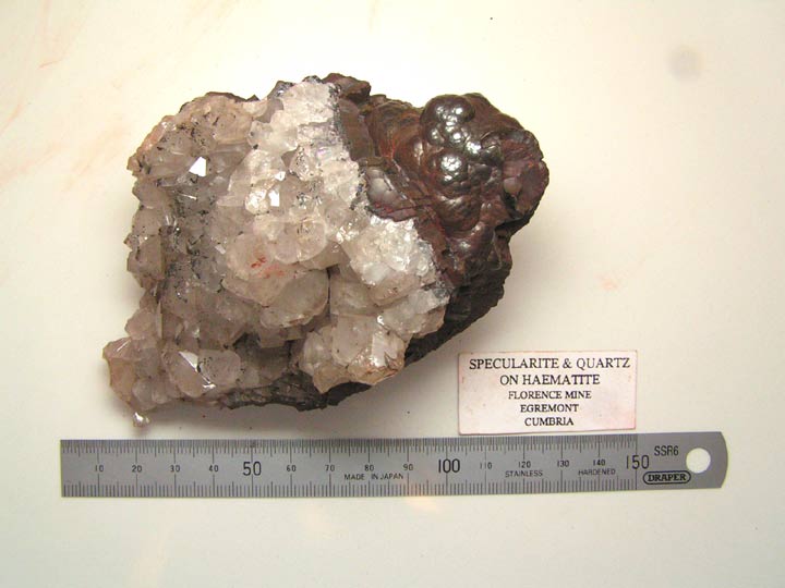 Specimen of Specularite & Quartz on Haematite