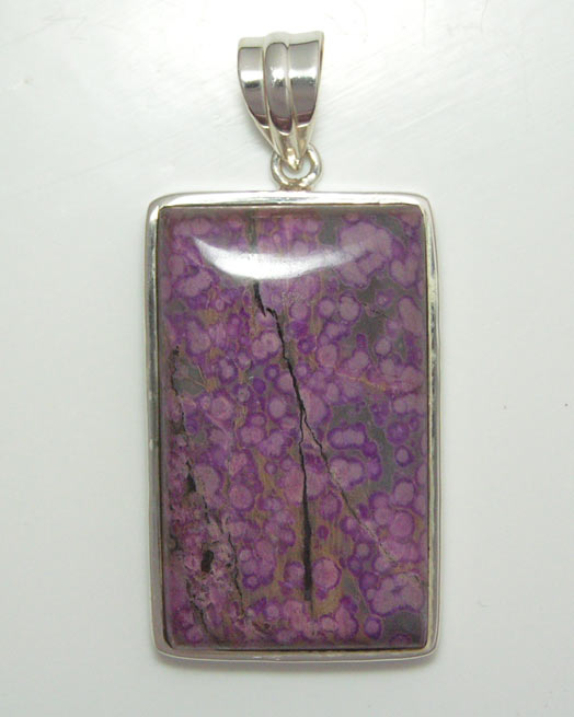 Rectangular pendant in Sugilite.