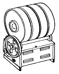 Line drawing of a tumble polisher.